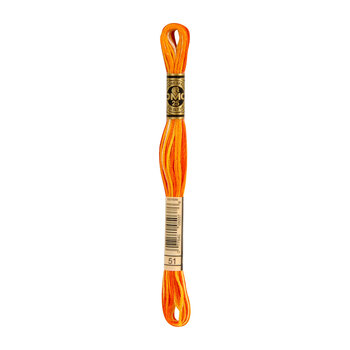 DMC 51 Variegated Burnt Orange - 6 Strand Embroidery Floss, Image