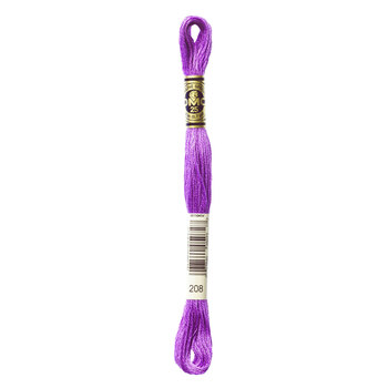 DMC 208 Very Dark Lavender - 6 Strand Embroidery Floss