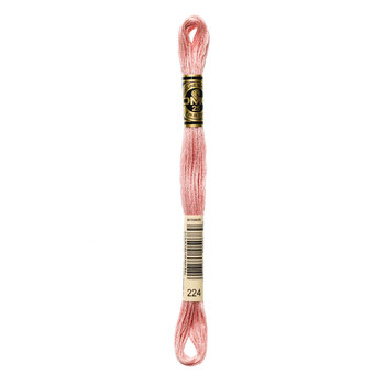 DMC 224 Very Light Shell Pink - 6 Strand Embroidery Floss