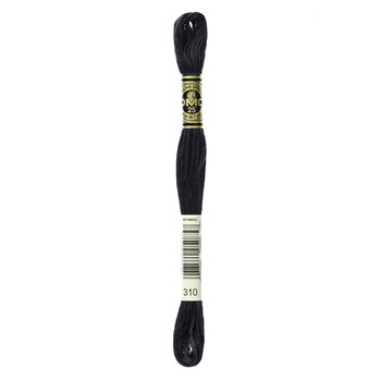 DMC 310 Black - 6 Strand Embroidery Floss