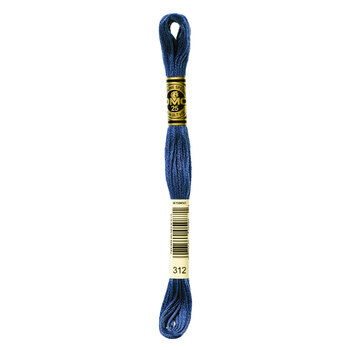 DMC 312 Very Dark Navy Blue - 6 Strand Embroidery Floss, Image