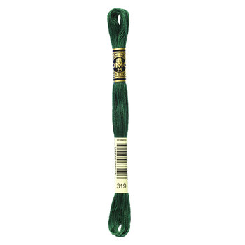 DMC 319 Very Dark Pistachio Green - 6 Strand Embroidery Floss