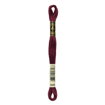 DMC 3685 Very Dark Mauve - 6 Strand Embroidery Floss