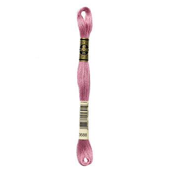 DMC 3688 Medium Mauve - 6 Strand Embroidery Floss, Image