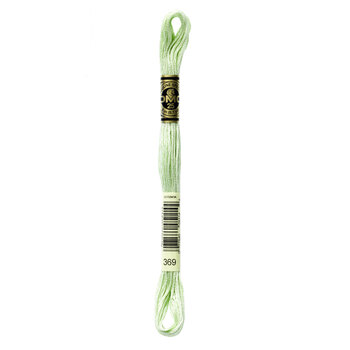 DMC 369 Very Light Pistachio Green - 6 Strand Embroidery Floss, Image