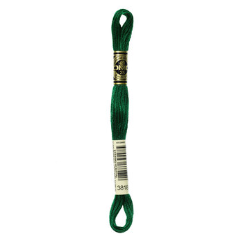 DMC 3818 Ultra Very Dark Emerald - 6 Strand Embroidery Floss, Image