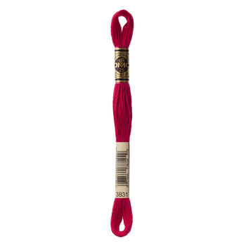 DMC 3831 Dark Raspberry - 6 Strand Embroidery Floss, Image