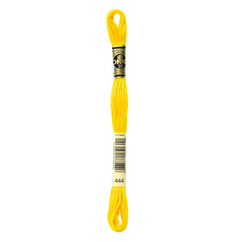 DMC 444 Dark Lemon - 6 Strand Embroidery Floss, Image