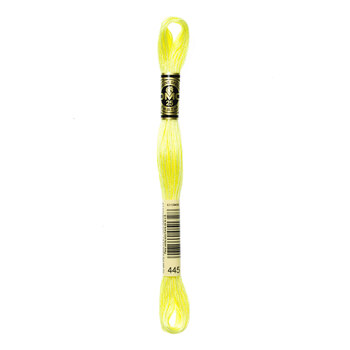 DMC 445 Light Lemon - 6 Strand Embroidery Floss, Image