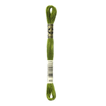 DMC 469 Avocado Green- 6 Strand Embroidery Floss, Image