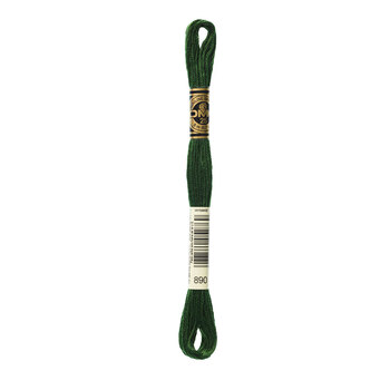 DMC 890 Ultra Dark Pistachio Green - 6 Strand Embroidery Floss