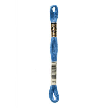 DMC 826 Medium Blue - 6 Strand Embroidery Floss, Image