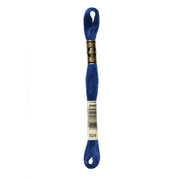 DMC 824 Very Dark Blue - 6 Strand Embroidery Floss, Image