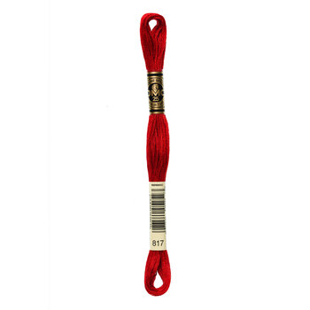 DMC 817 Very Dark Coral Red - 6 Strand Embroidery Floss, Image