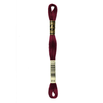 DMC 814 Dark Garnet - 6 Strand Embroidery Floss, Image