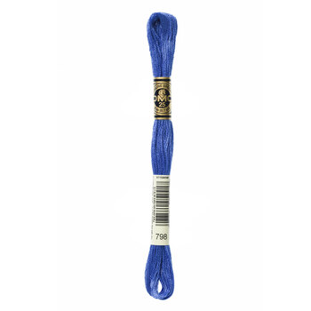 DMC 798 Dark Delft Blue - 6 Strand Embroidery Floss, Image