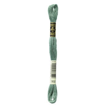 DMC 502 Blue Green - 6 Strand Embroidery Floss, Image