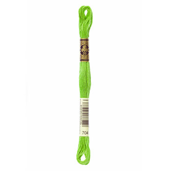 DMC 704 Bright Chartreuse - 6 Strand Embroidery Floss, Image