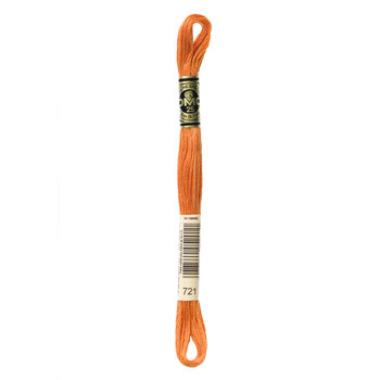 DMC 721 Medium Orange Spice - 6 Strand Embroidery Floss, Image