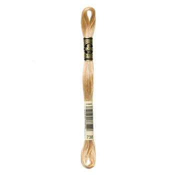 DMC 738 Very Light Tan - 6 Strand Embroidery Floss, Image