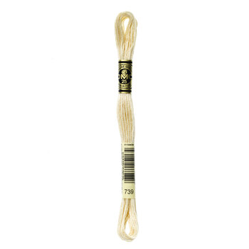 DMC 739 Ultra Very Light Tan - 6 Strand Embroidery Floss, Image