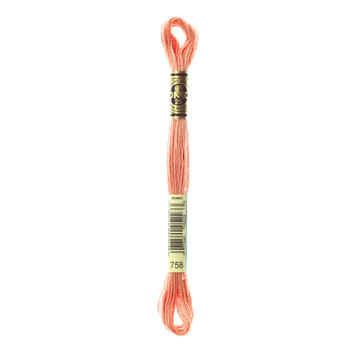 DMC 758 Very Light Terra Cotta - 6 Strand Embroidery Floss, Image