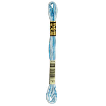 DMC 67 Variegated Baby Blue - 6 Strand Embroidery Floss, Image