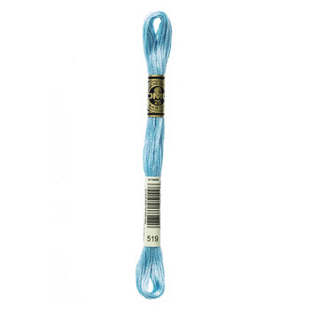 DMC 519 Sky Blue - 6 Strand Embroidery Floss, Image