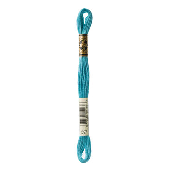 DMC 597 Turquoise - 6 Strand Embroidery Floss, Image