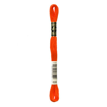 DMC 608 Bright Orange - 6 Strand Embroidery Floss, Image