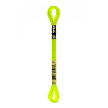 DMC E980 Neon Yellow - Light Effects Embroidery Floss, Image