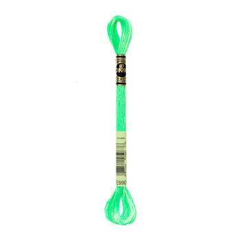 DMC E990 Neon Green - Light Effects Embroidery Floss