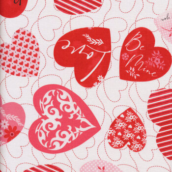 Be Mine 475-82 Red by Jane Alison for Henry Glass Fabrics REM