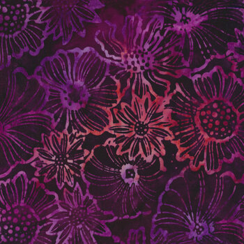 Sunrise Blossoms Artisan Batiks 21629-401 Foxglove by Robert Kaufman Fabrics, Image