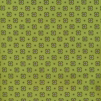 Elizabeth Flannel 19897-49 Olive by Debbie Beaves for Robert Kaufman Fabrics, Image