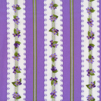 Elizabeth Flannel 19898-250 Lupine by Debbie Beaves for Robert Kaufman Fabrics, Image