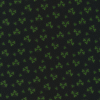 Lucky Charms A-410-K Black Shamrock by Andover Fabrics, Image