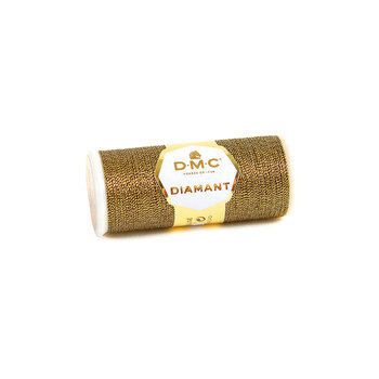 DMC Diamant Metallic Needlework Thread - Gold and Black #380-D140, Image