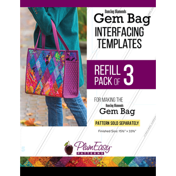 Dancing Diamonds Gem Bag Interfacing Templates - 3pk