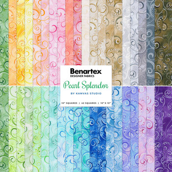 Pearl Splendor  10x10's by Kanvas Studio for Benartex, Image