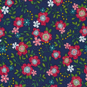 Wander Lane 13601-11 Navy by Nancy Halvorsen for Benartex, Image