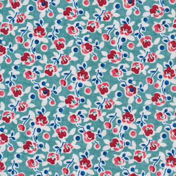 Wander Lane 13603-47 Blue Grass by Nancy Halvorsen for Benartex, Image