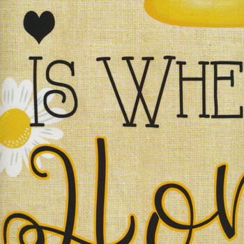 Home Is Where My Honey Is PANELGC-CD1847 BEIGE Panel by Timeless Treasures Fabrics, Image