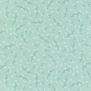 Kimberbell Basics Refreshed MAS8260-Q Aqua Pretty Petals by Maywood Studio