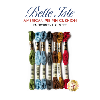  American Pie Pincushion 7pc Embroidery Floss Set