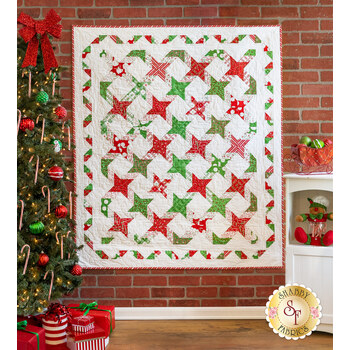 SAMPLE - Twisting With The Stars Quilt - Merry and Bright