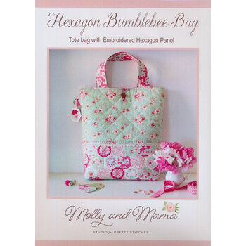 Hexagon Bumblebee Bag Pattern - includes EPP Papers, Image