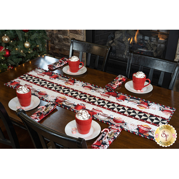 SAMPLE - Pinwheel Stripe Table Runner - Time For Hot Cocoa
