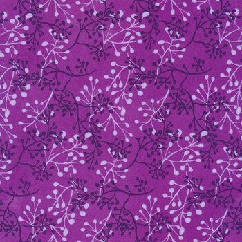 Pansy's Posies 48724-24 Plum by Robin Pickens for Moda Fabrics, Image