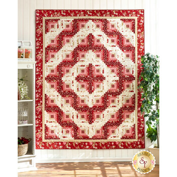 SAMPLE - Log Cabin Twin Size Quilt - Sweet 16, Image